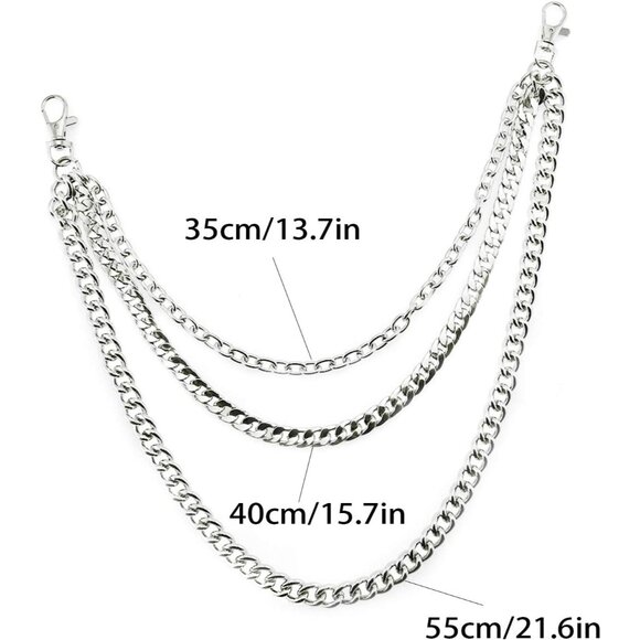 Trousers Chain, Pants Chain Belt Chain Wallet Chain Pocket Chain Hip Hop Punk Je - Picture 7 of 7
